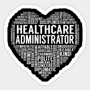 Healthcare Administrator Heart Sticker